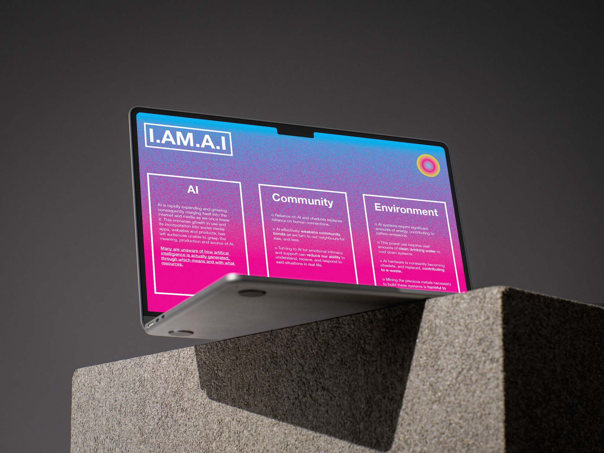 Impacts - Webpage Mockup